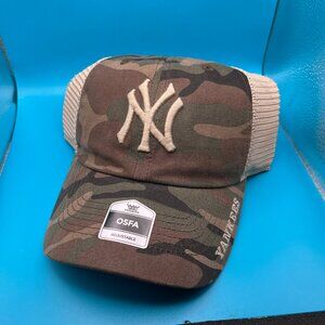 New York Yankees Hat Adult Camo Adjustable SnapBack MLB Fan Favorite Cap